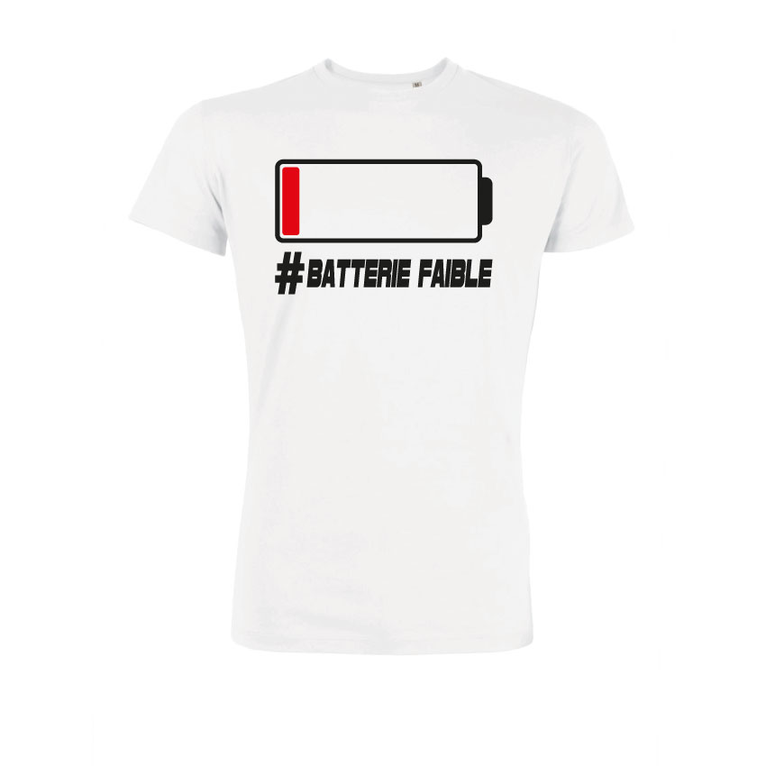 Teeshirt Homme - Batterie Faible