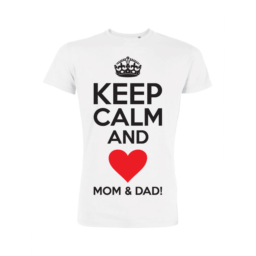 Teeshirt Homme - Keep Calm And Love Mom & Dad