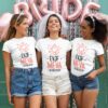 Teeshirt Femme - EVJF (Prénom + Date) Rose-Noir
