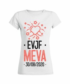 Teeshirt Femme - EVJF (Prénom + Date) Rose-Noir