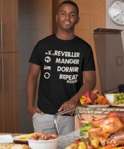Teeshirt Homme - SeReveiller Manger Dormir Repeat Please