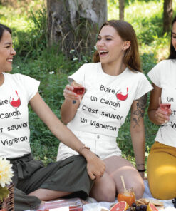 Teeshirt Femme - Boire Un Canon C'est Sauver Un Vigneron