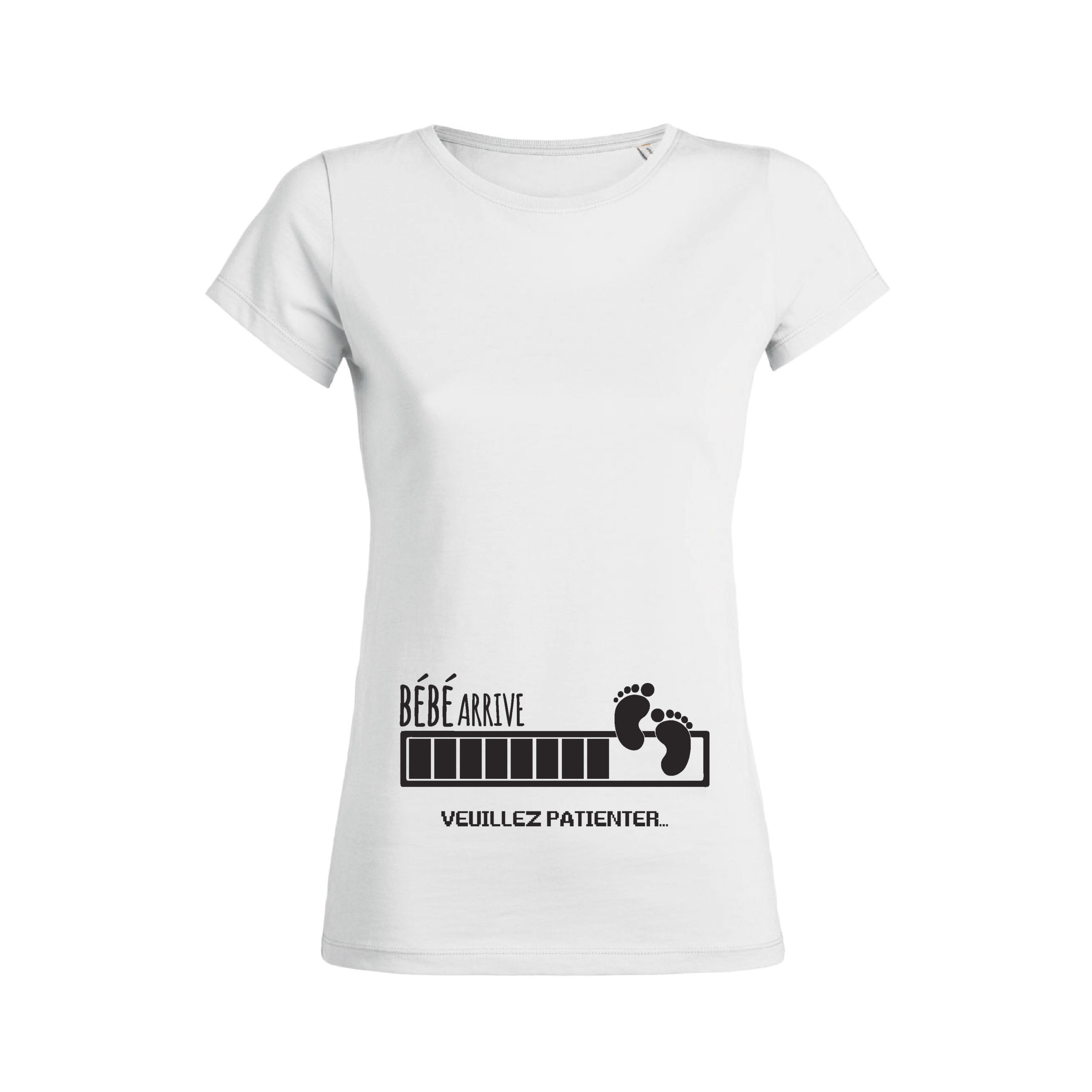 Teeshirt Femme - Bébé Arrive (Veuillez Patienter)