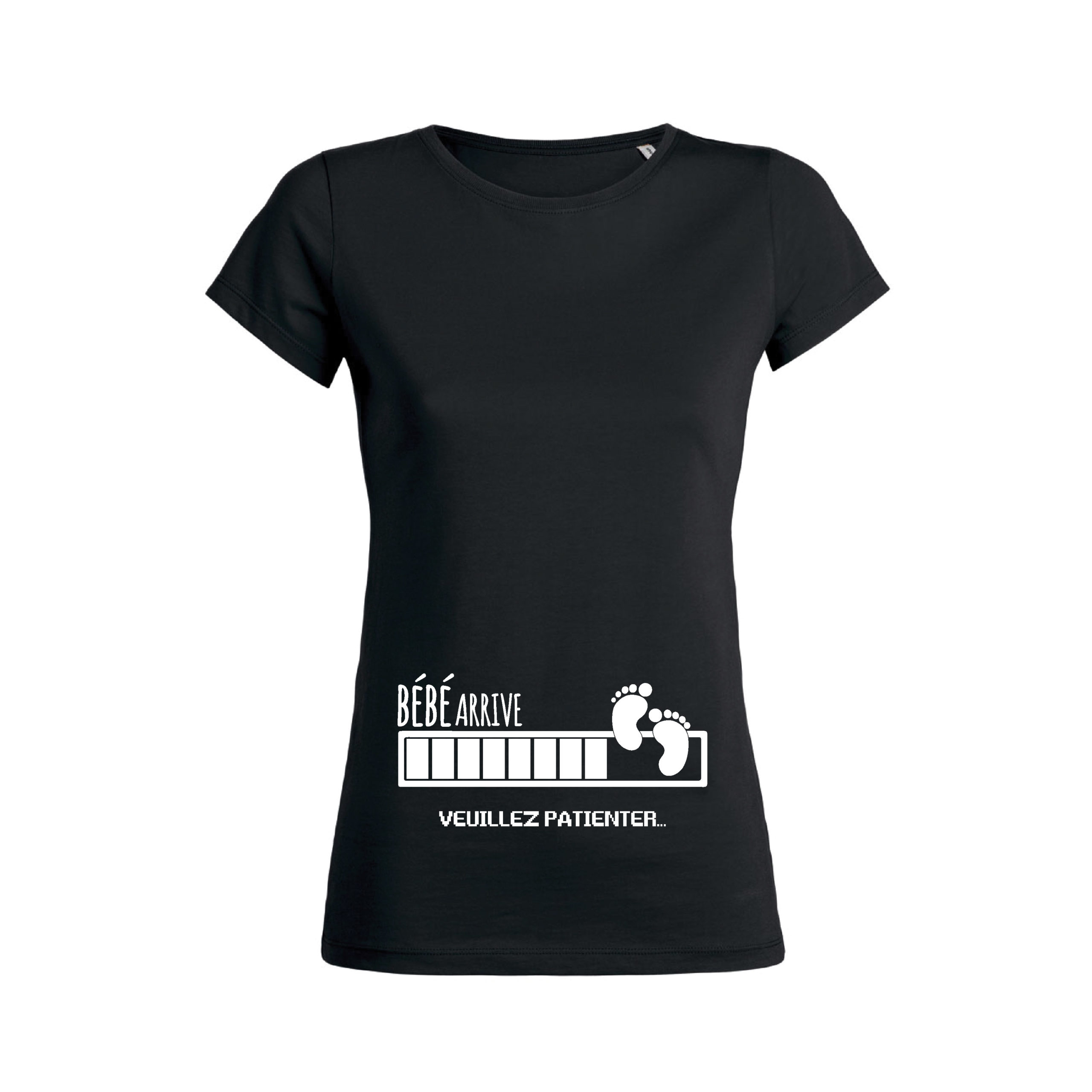 Teeshirt Femme - Bébé Arrive (Veuillez Patienter)
