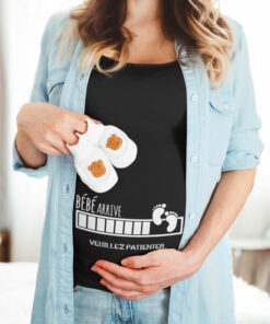 Teeshirt Femme - Bébé Arrive (Veuillez Patienter)