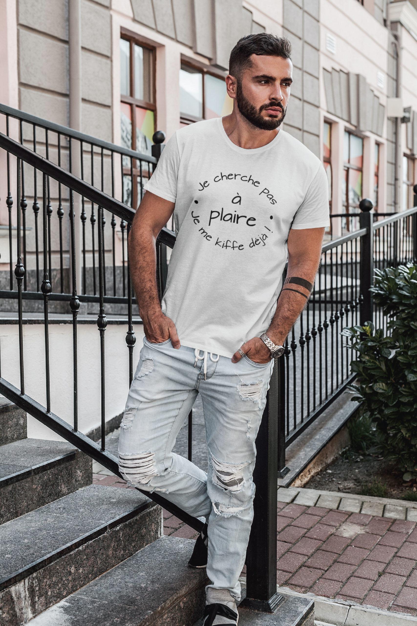 Teeshirt Homme - Je cherche pas à plaire je me kiffe déjà!
