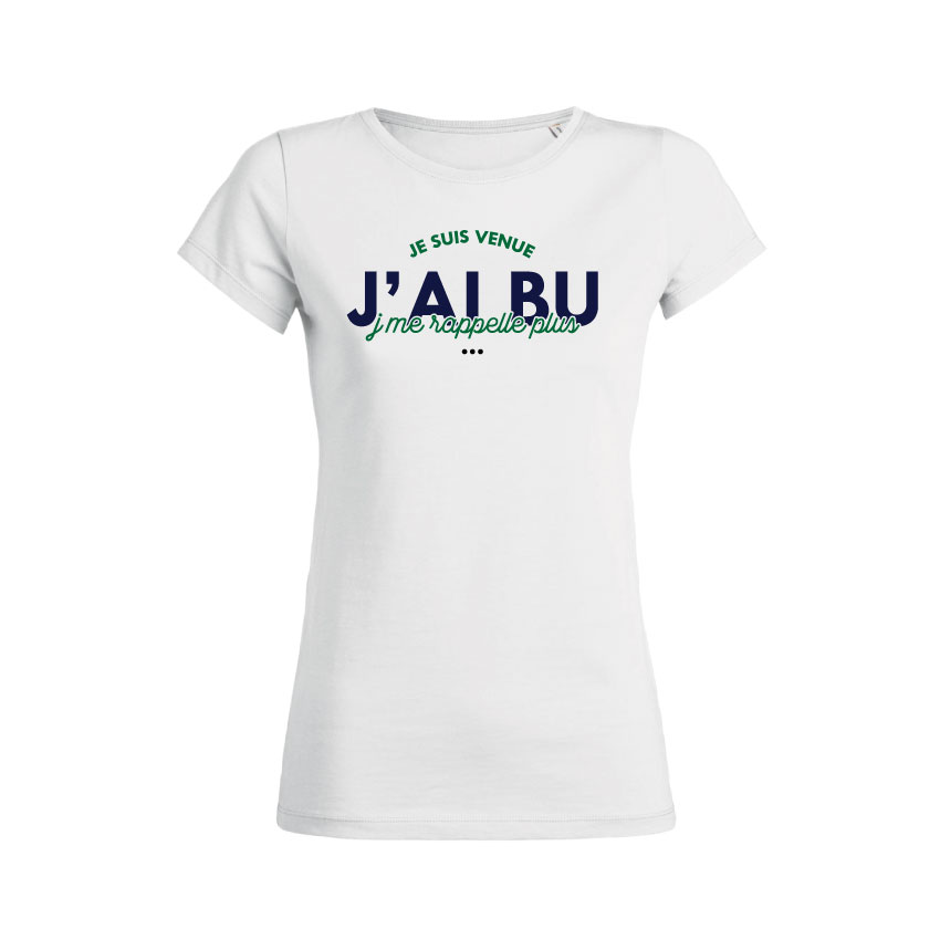 Teeshirt Femme - Je Suis Venue J'ai Bu J'me Rappelle Plus
