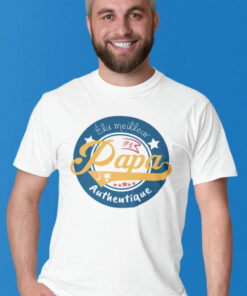 Teeshirt Homme - Élu Meilleur Papa Authentique