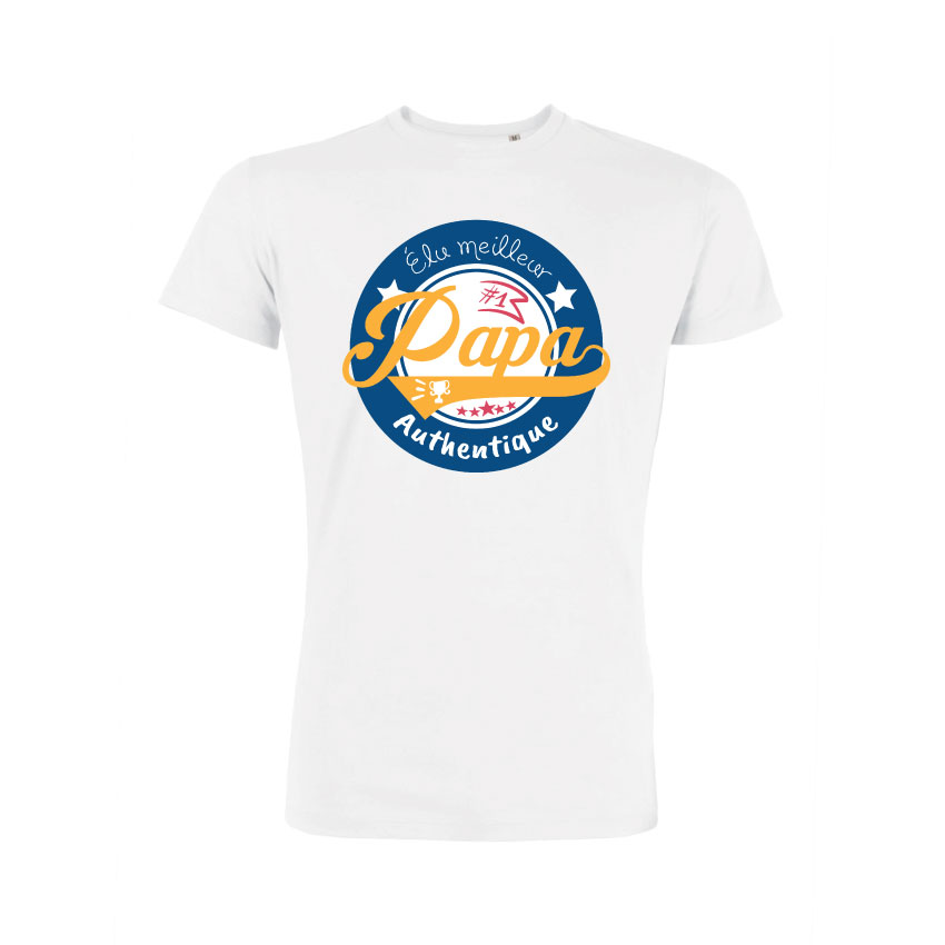 Teeshirt Homme - Élu Meilleur Papa Authentique