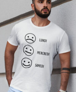 Teeshirt Homme - Smiley Lundi...Mercredi...Samedi