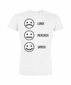Teeshirt Homme - Smiley Lundi...Mercredi...Samedi