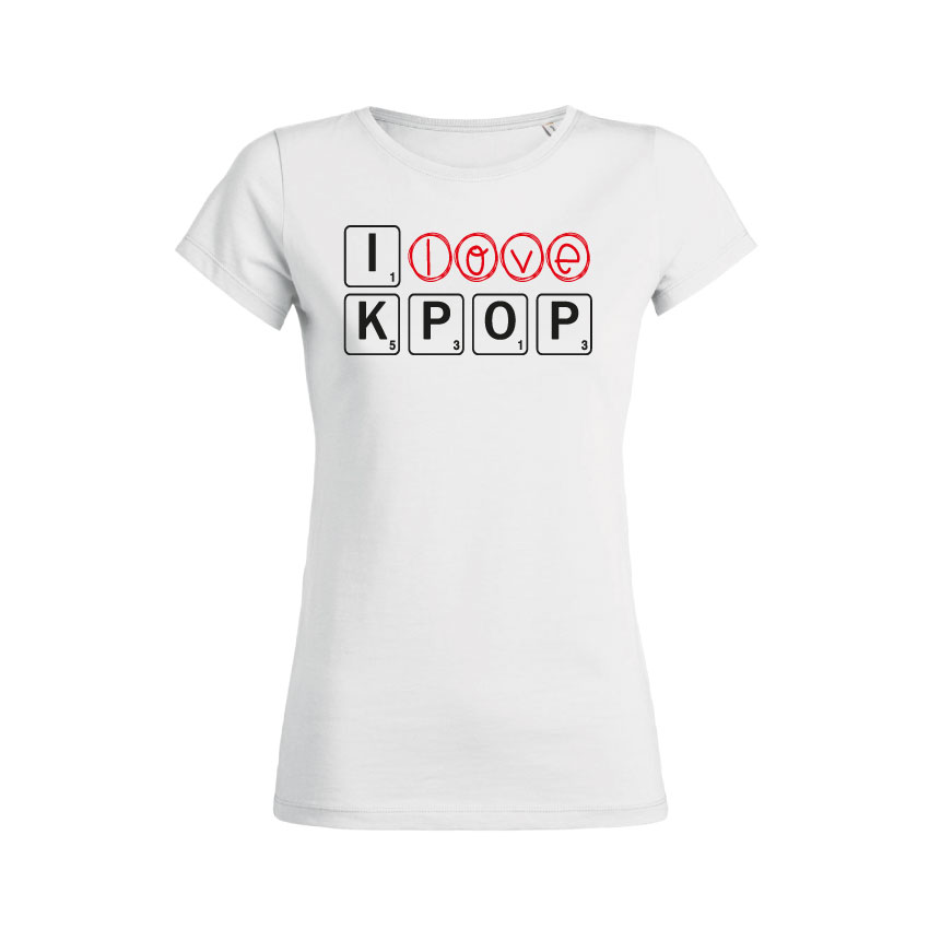 Teeshirt Femme - I Love Kpop Scrabble