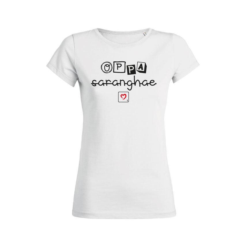 Teeshirt Femme - Oppa Saranghae (Lettre)