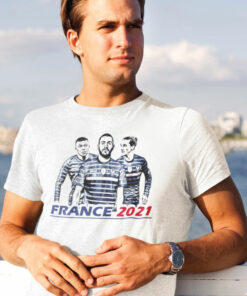 Teeshirt Homme - France 2021 (MBG) Mbappé Benzema Griezmann