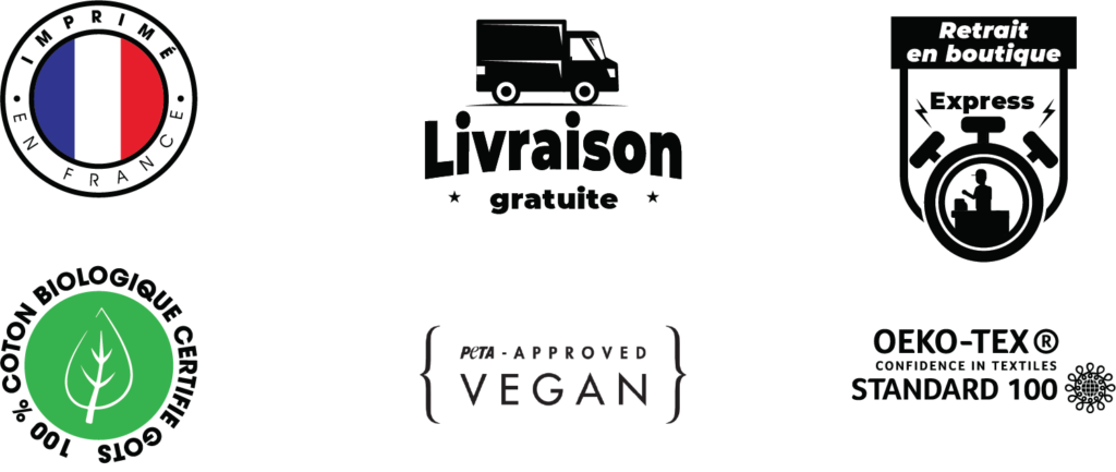 Logos relatifs aux modes de livraison et aux caractères du tissus Page