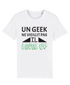 Teeshirt Homme - Un Geek Ne Vieillit Pas Il Level Up