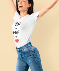 Teeshirt Femme - Toi + Moi = Coeur