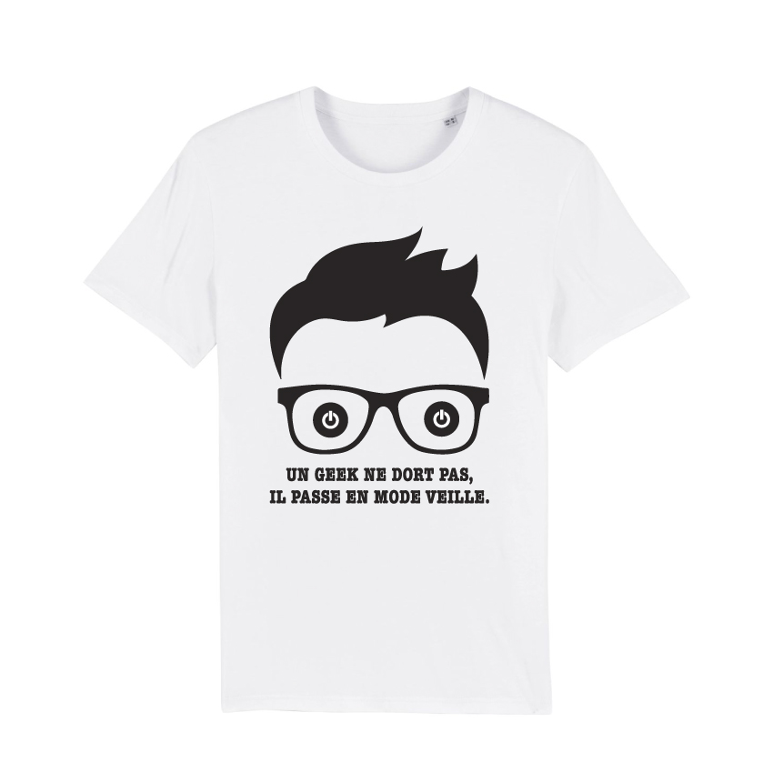 Teeshirt Homme - Un Geek Ne Dort Pas