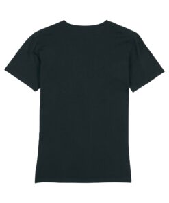 T-shirt col V noir personnalisable, vue de dos