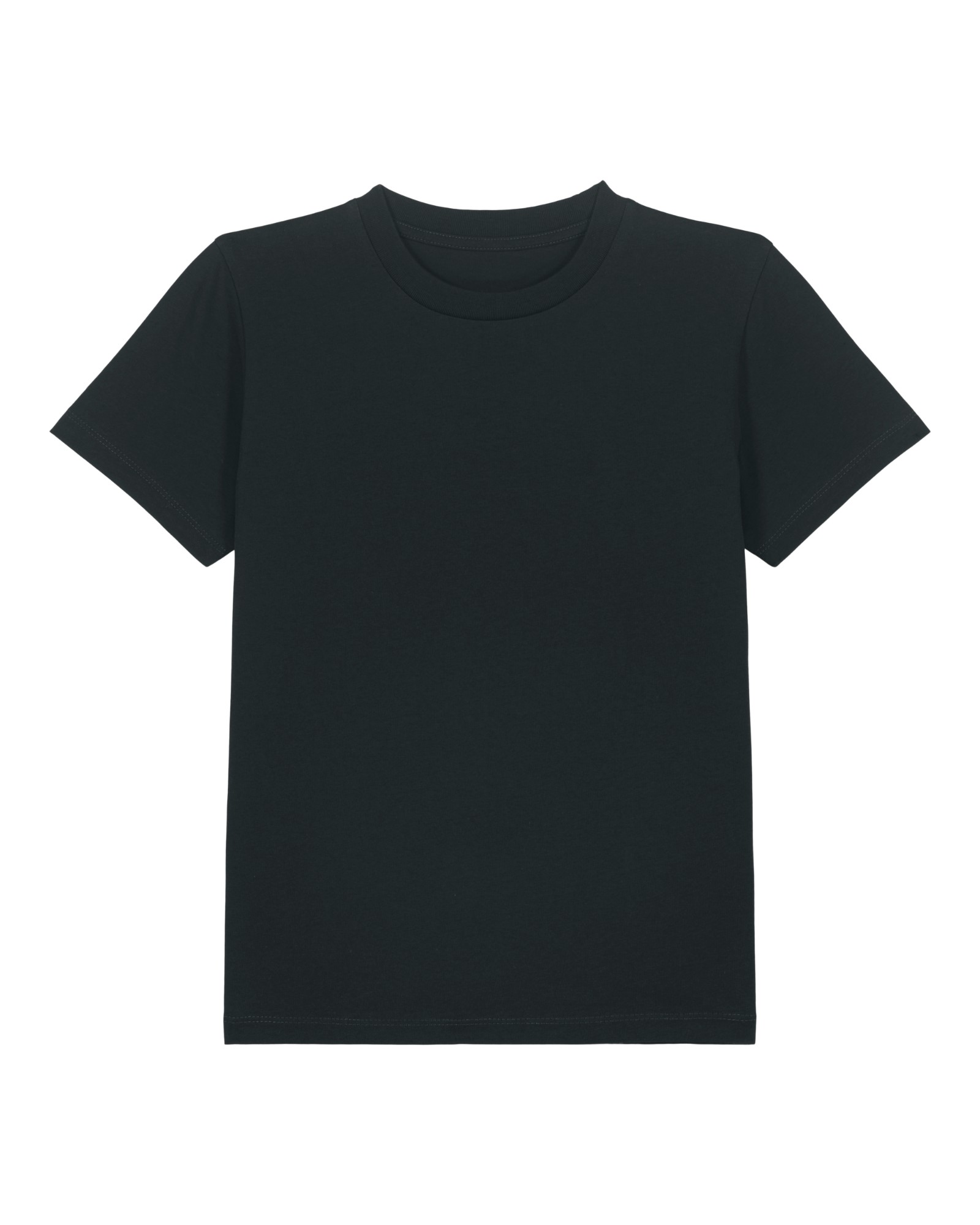 T-shirt enfant noir personnalisable, vue de face
