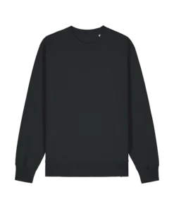 Sweatshirt personnalisé noir col rond — face