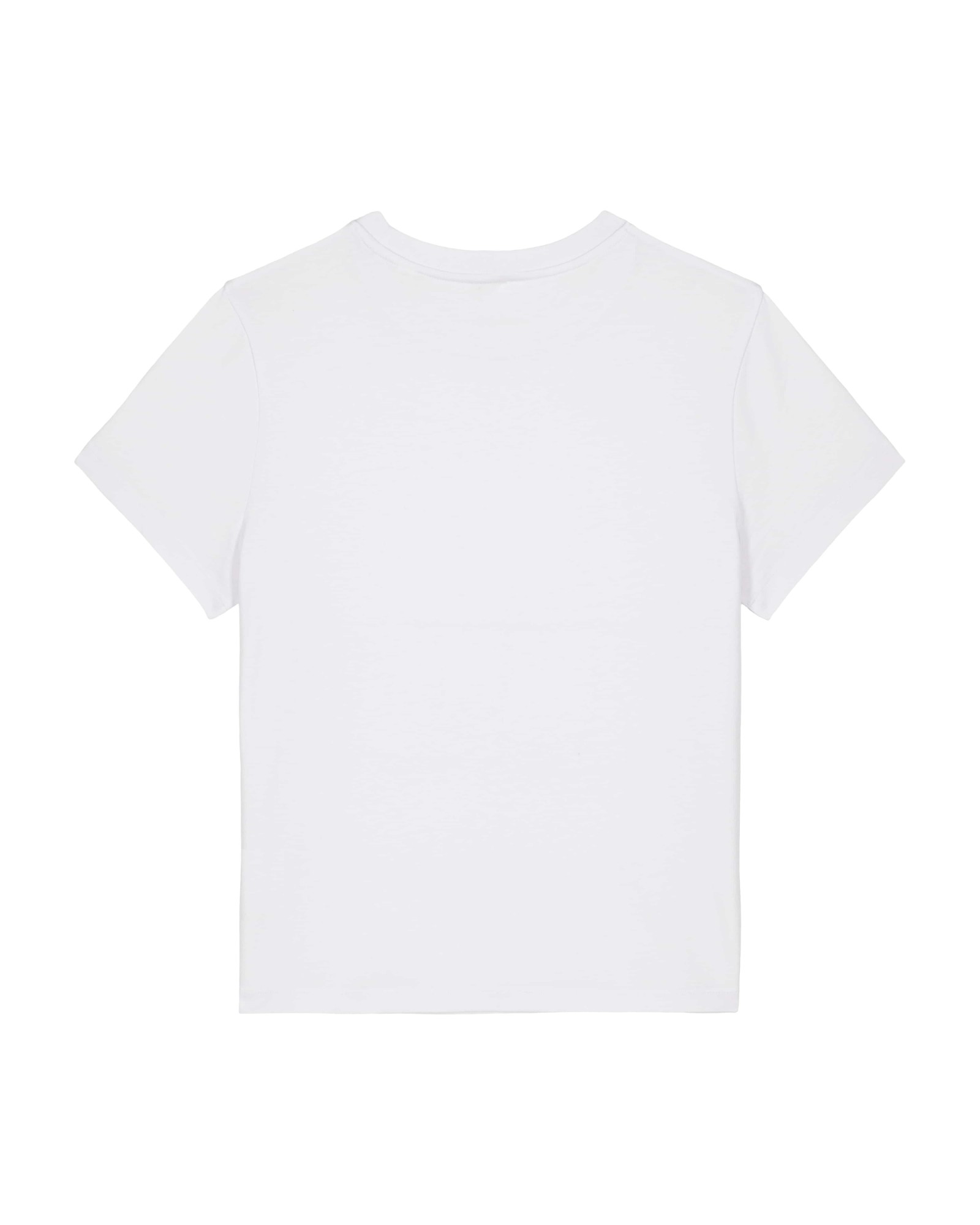 T-shirt femme col rond blanc personnalisable, vue de dos