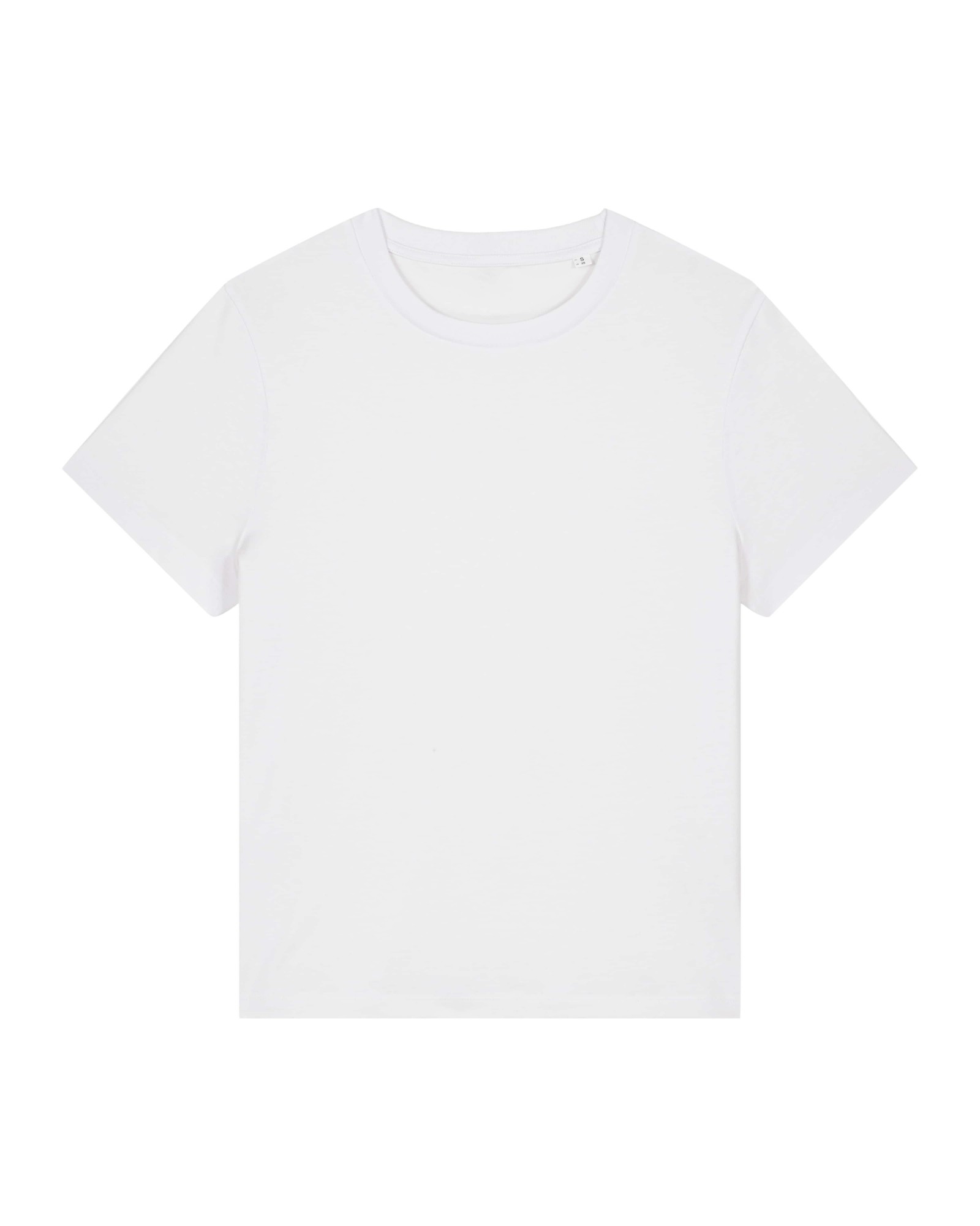T-shirt femme col rond blanc personnalisable, vue de face