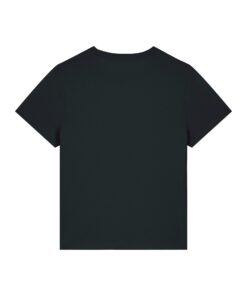 T-shirt femme col rond noir personnalisable, vue de dos
