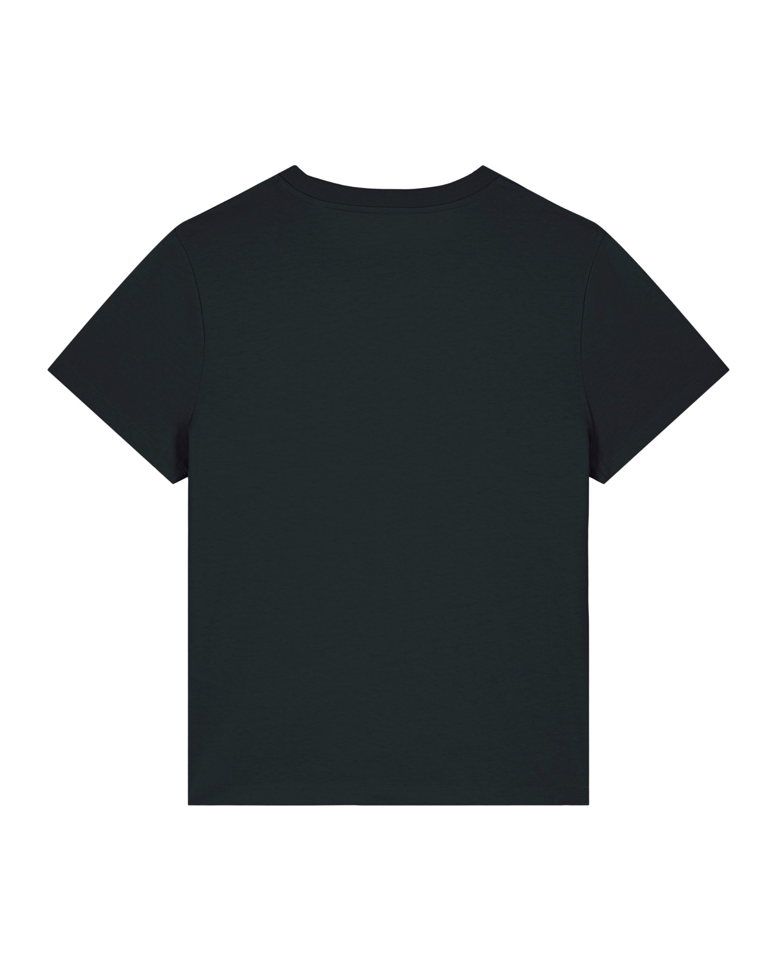 T-shirt femme col rond noir personnalisable, vue de dos